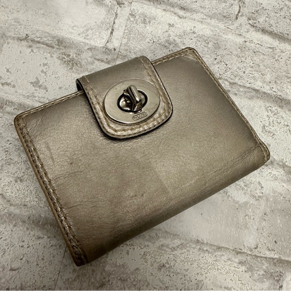 Coach Bags Coach Silver Hardware Gold Wallet Metallic Poshmark